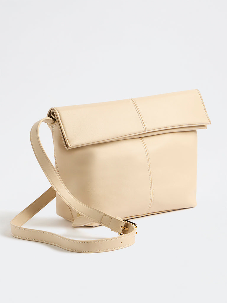 Westside Light Beige Folded Sling Bag