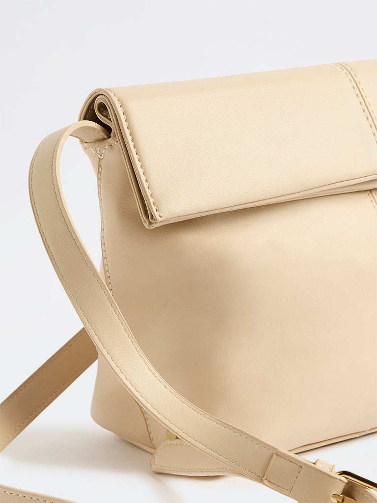 Westside Light Beige Folded Sling Bag