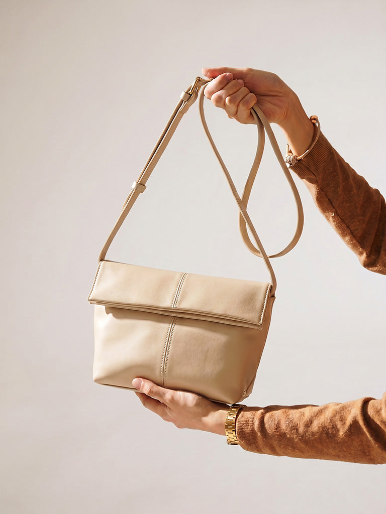 Westside Light Beige Folded Sling Bag