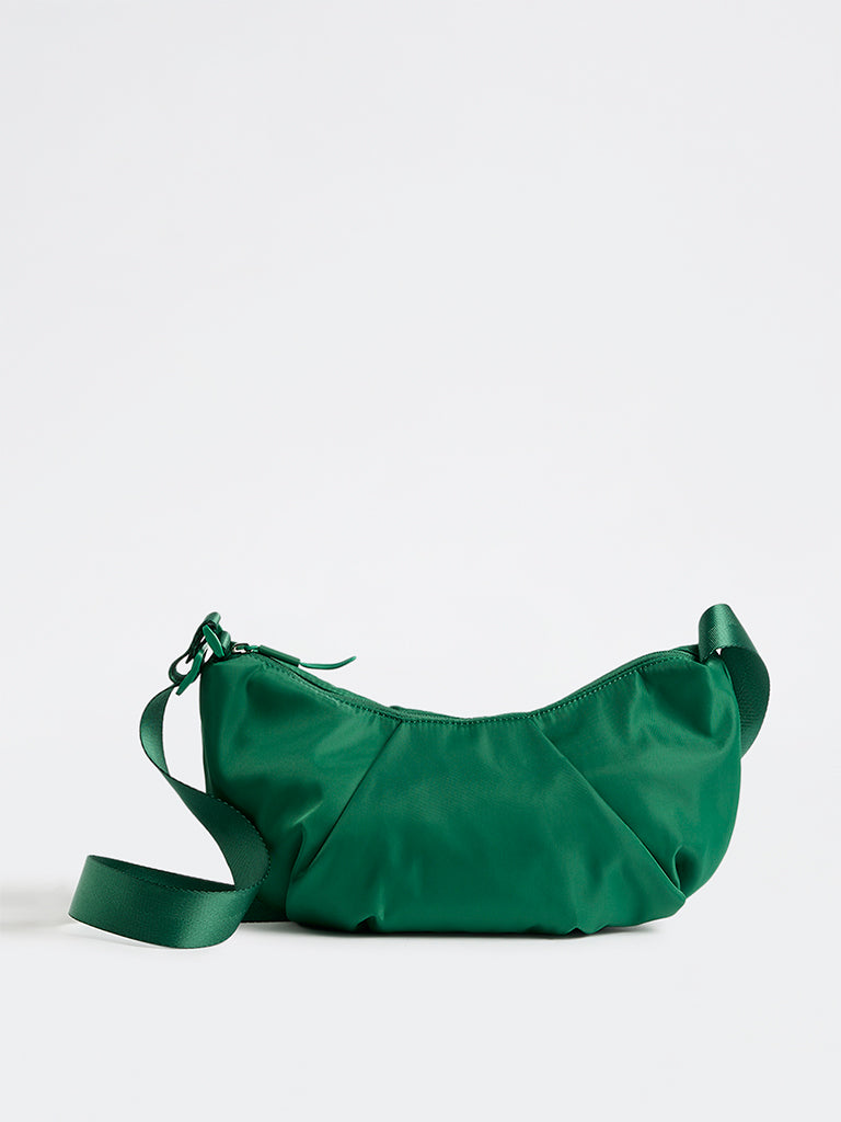 Westside Green Croissant Sling Bag