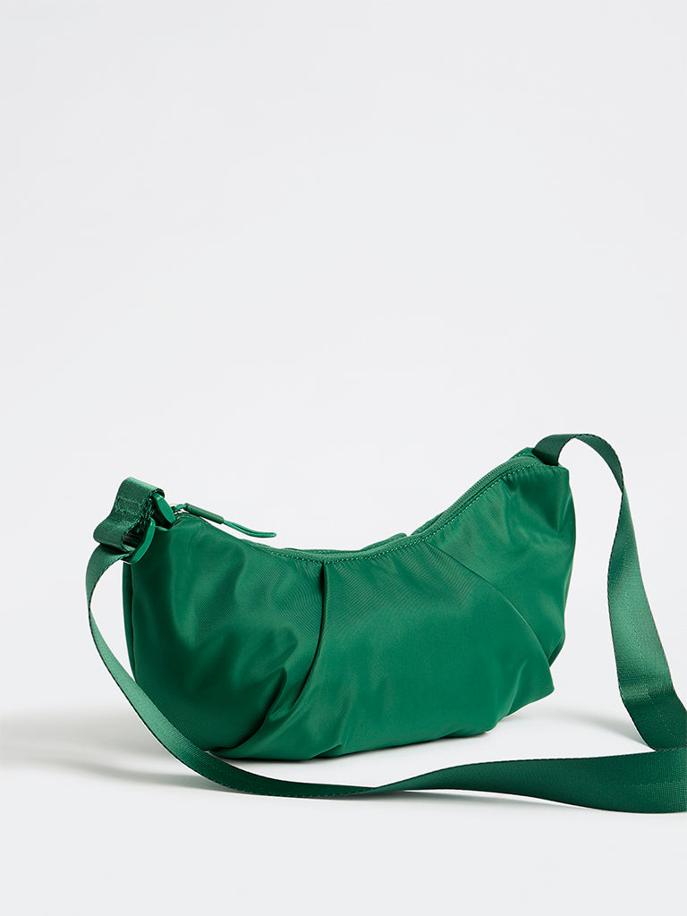 Westside Green Croissant Sling Bag