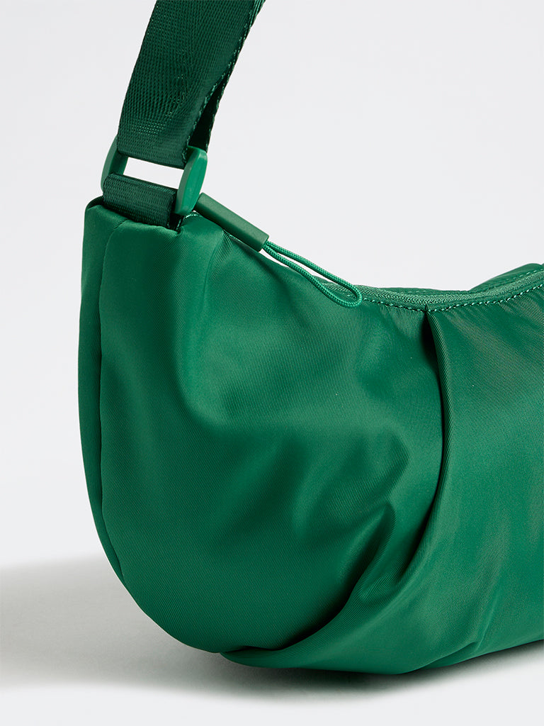 Westside Green Croissant Sling Bag