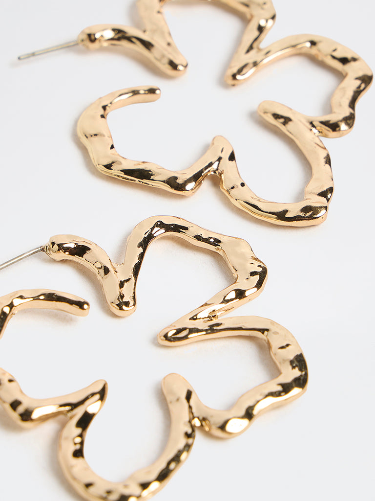 Westside Accessories Gold Floral Earrings
