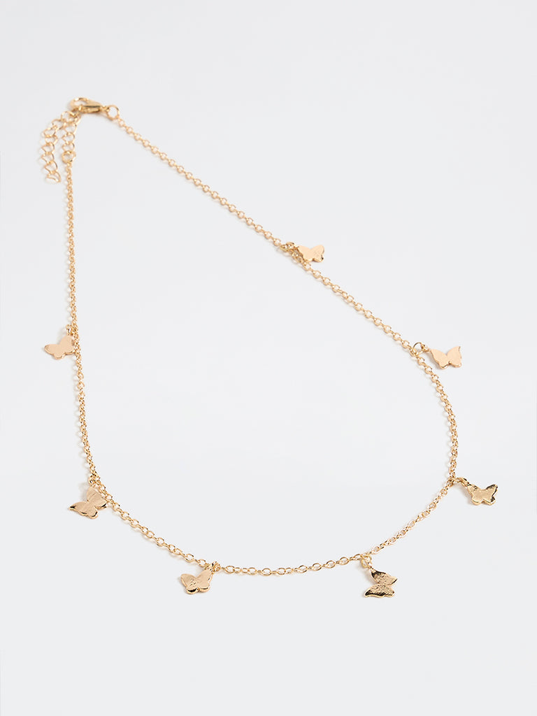 Westside Accessories Gold Butterfly Charm Necklace