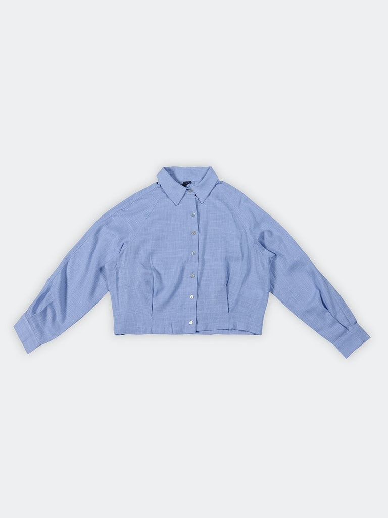 LOV Light Blue Solid Shirt
