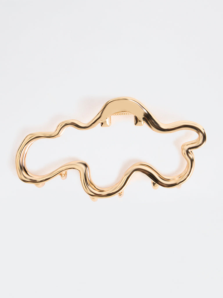 Westside Accessories Gold Cloud Shaped Claw Clip