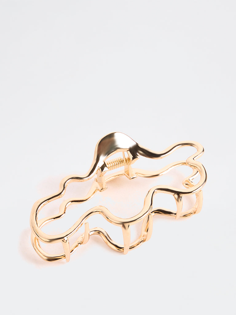 Westside Accessories Gold Cloud Shaped Claw Clip