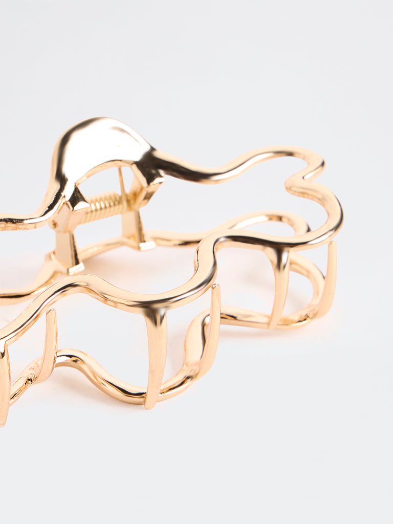 Westside Accessories Gold Cloud Shaped Claw Clip