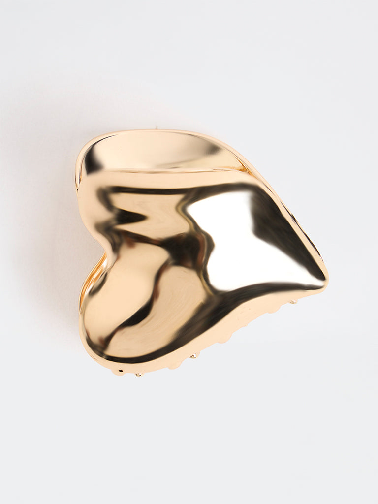 Westside Accessories Gold Heart Claw Clip
