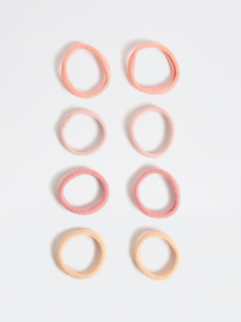 Westside Accessories Pink Ombre Hair Ties - Pack of 8