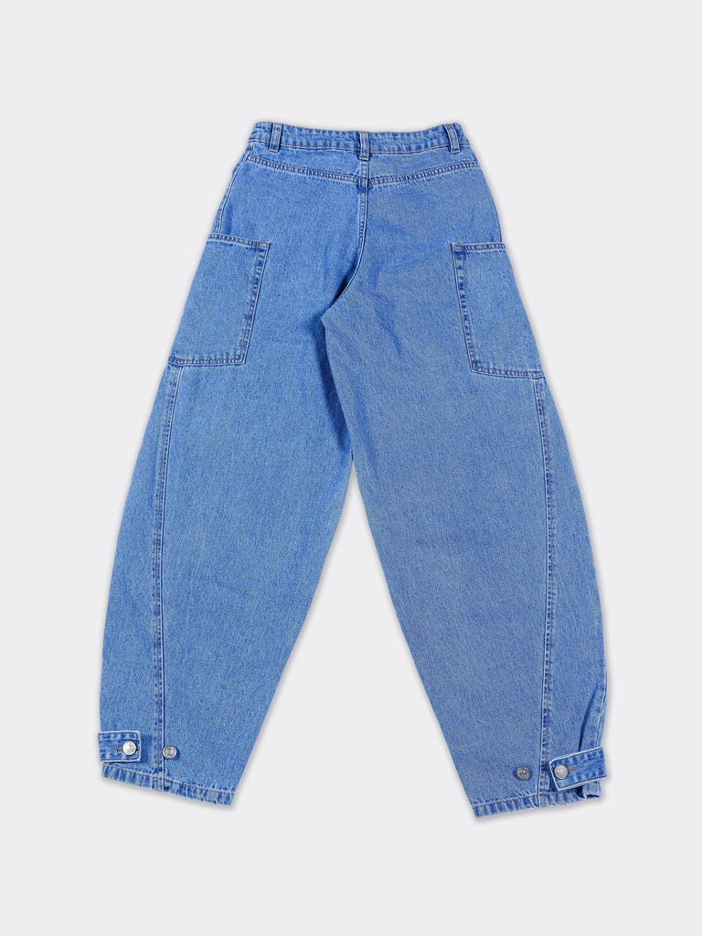 Nuon Blue Faded High-Rise Balloon-Fit Jeans