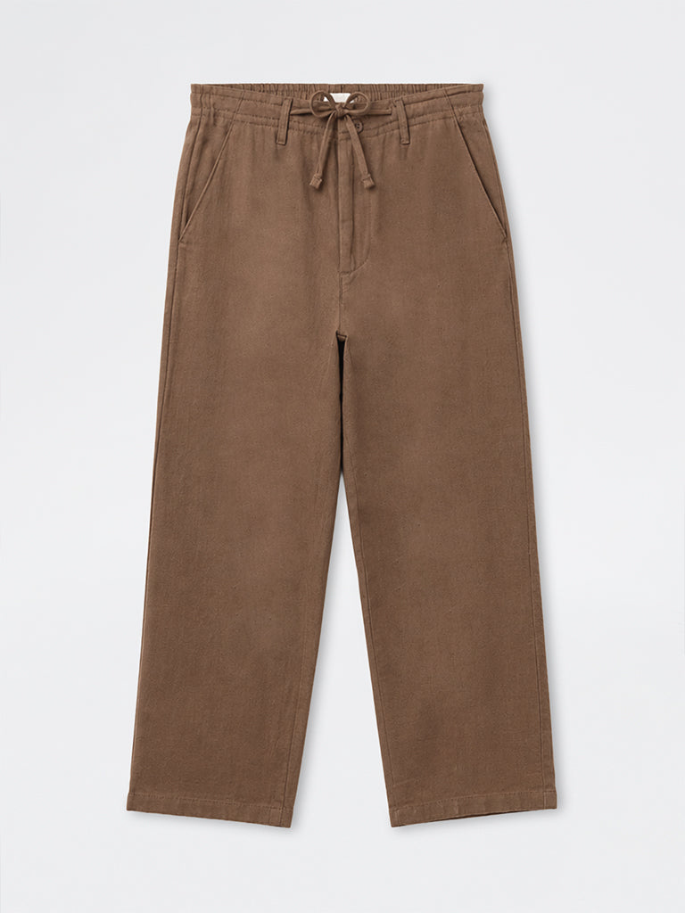ETA Brown Relaxed-Fit Mid-Rise Cotton Chinos