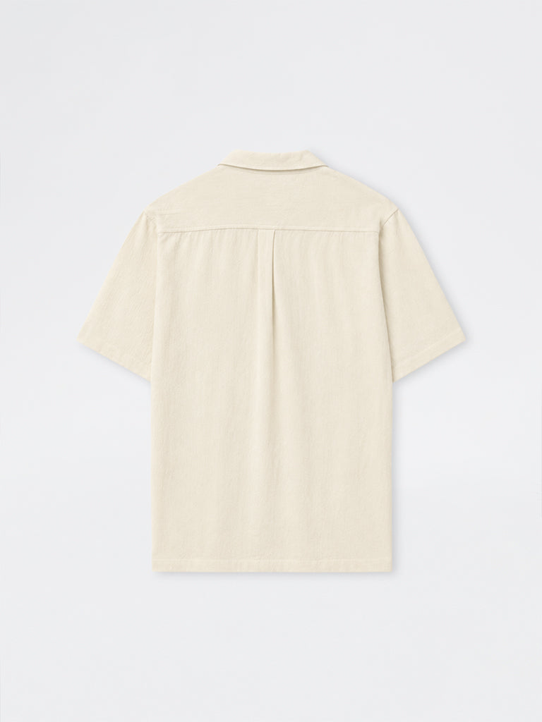 ETA Off-White Paisley Embroidered Relaxed-Fit Cotton Shirt