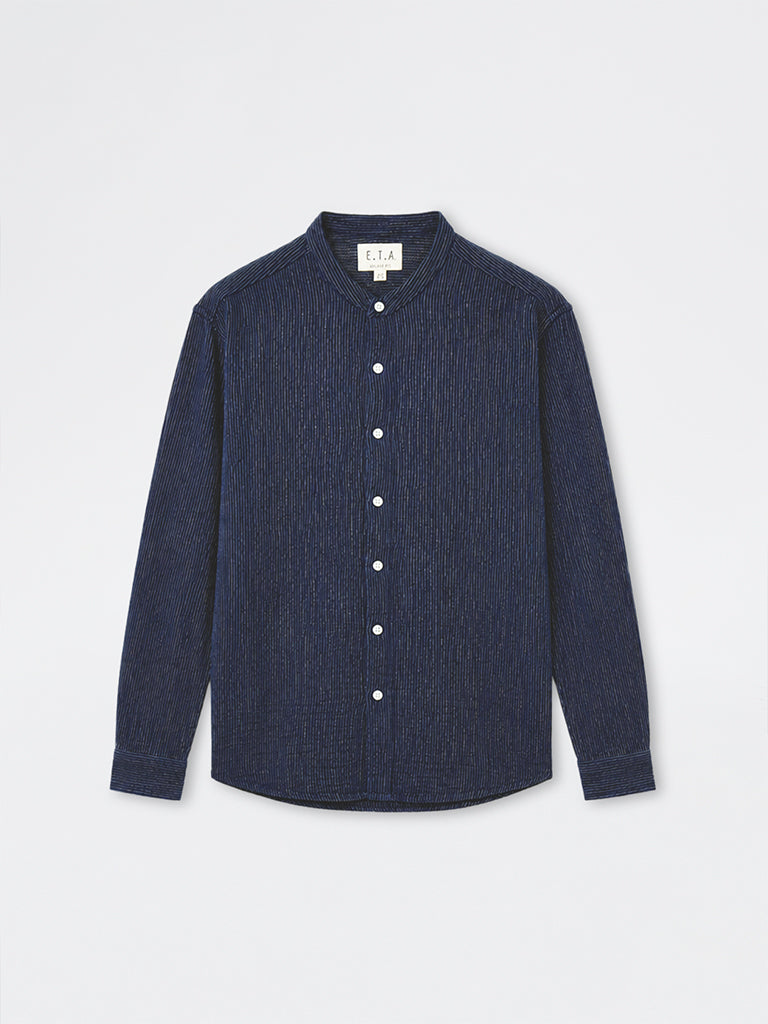 ETA Indigo Striped Relaxed-Fit Cotton Shirt
