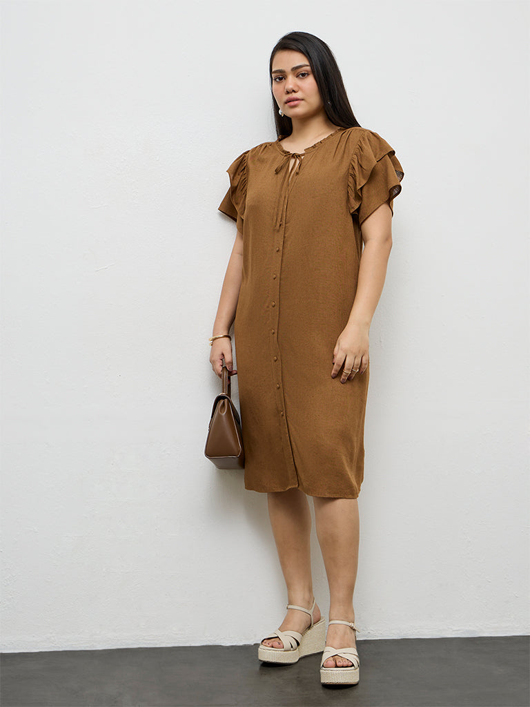 brown straight dress Satin Bridesmaid Dress Prom Dress Brown XXXL Billie Espresso by Grace Loves Lace