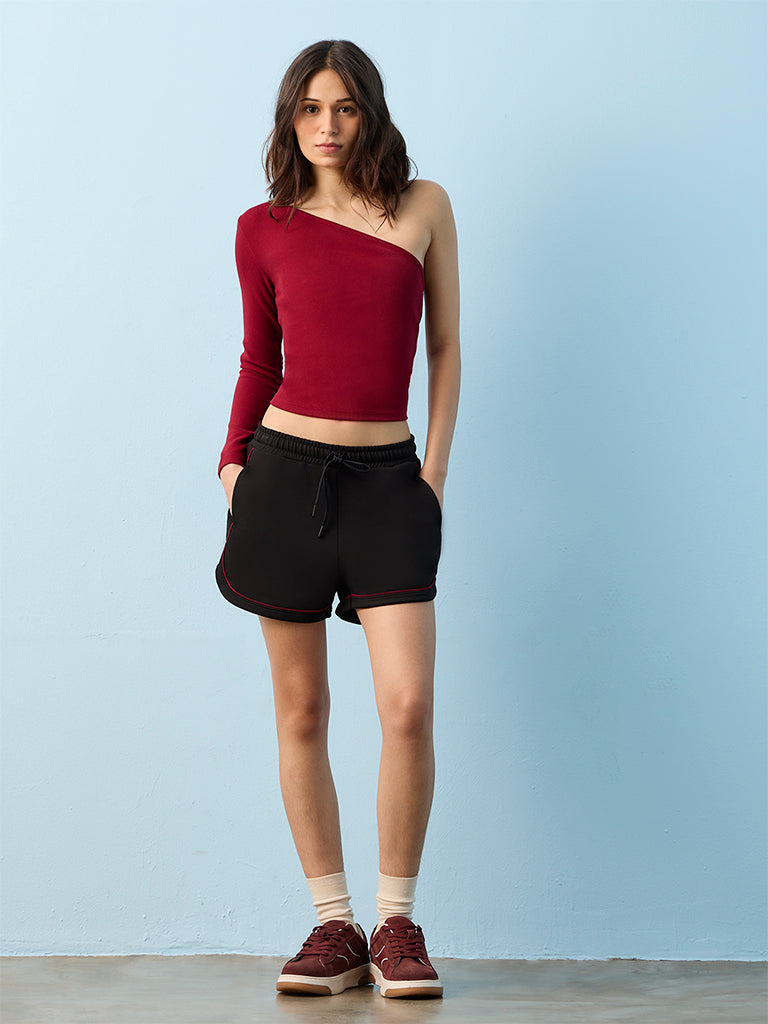 Nuoflexx Black High-Rise Shorts