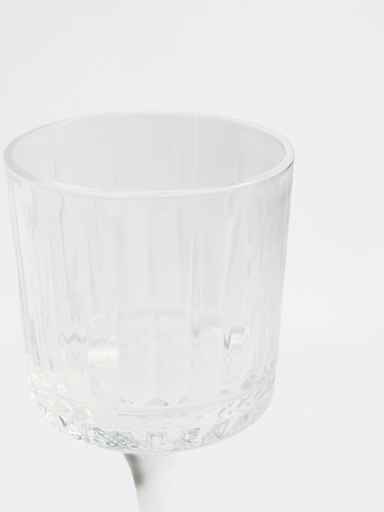 Westside Home Clear Textured Wine Glass