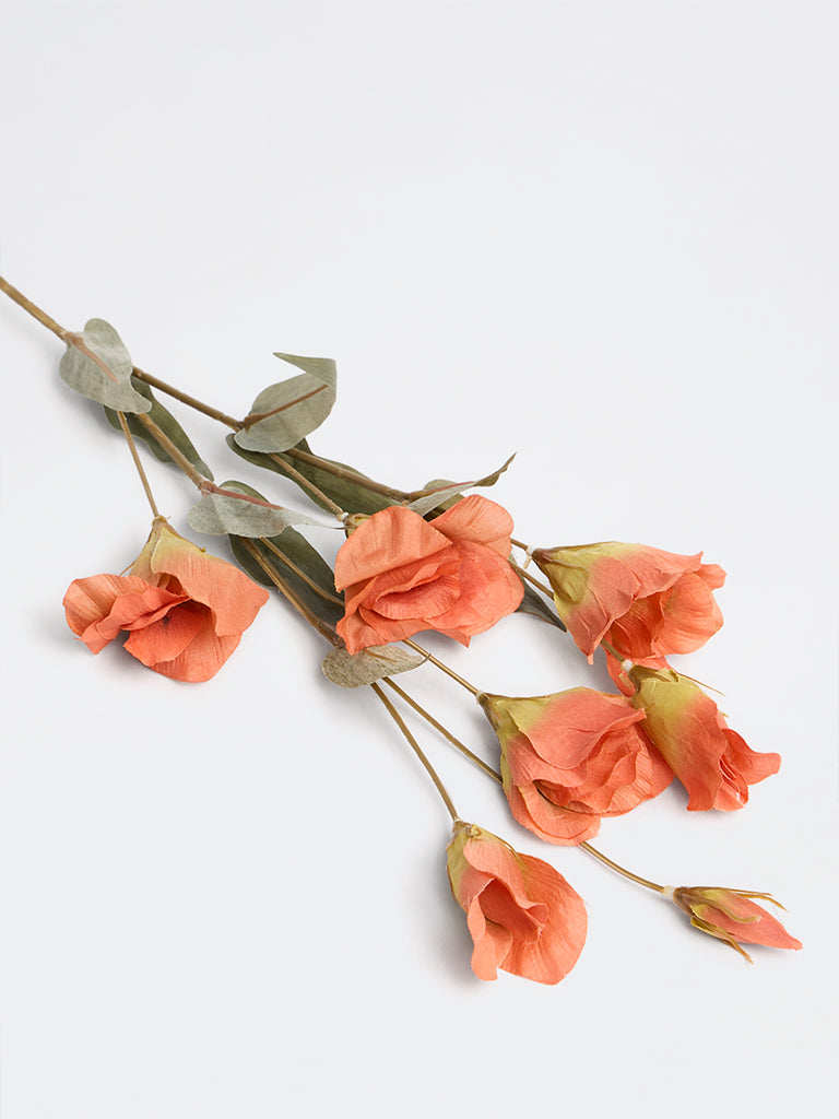 Westside Home Orange Artificial Balloon Flower Branch
