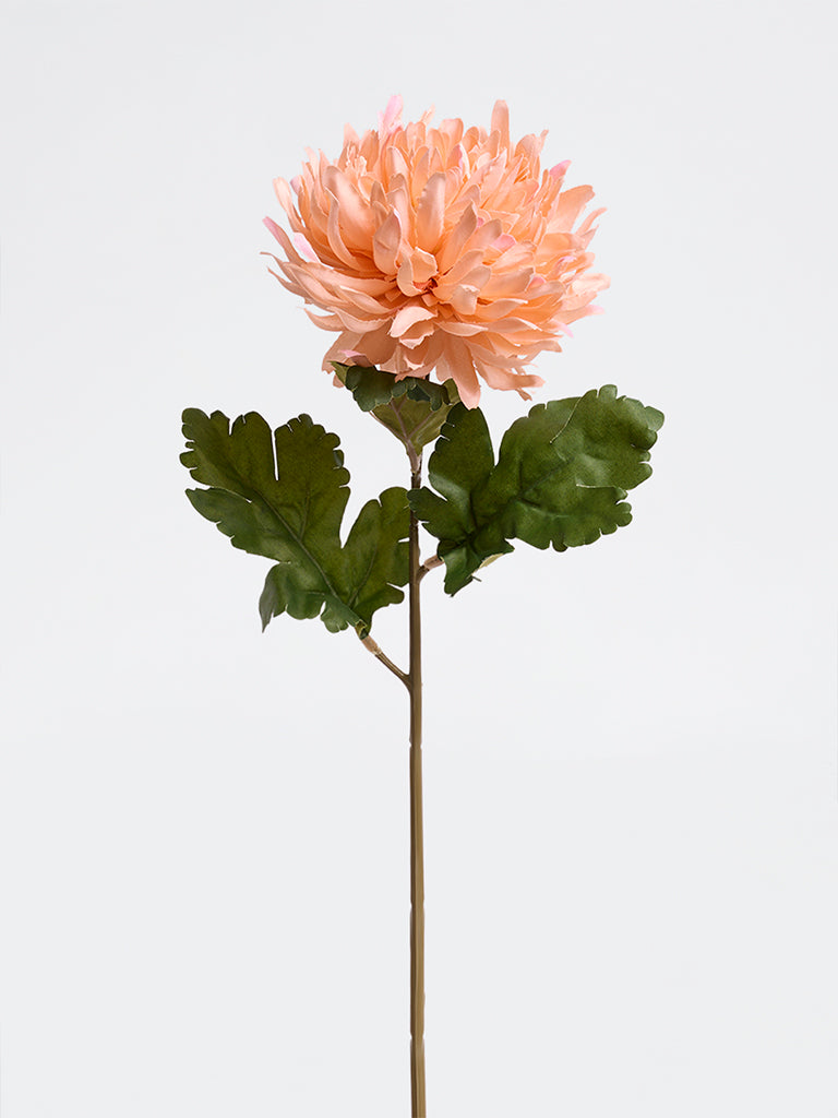 Westside Home Peach Artificial Chrysanthemum Flower Stem