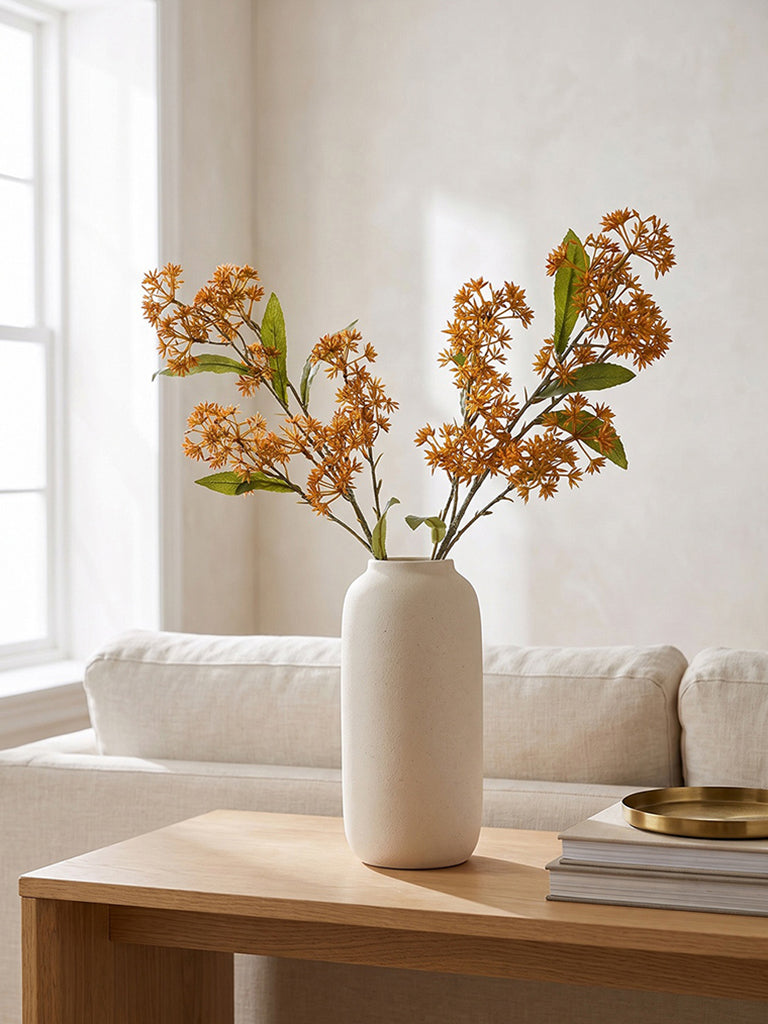 Westside Home Orange Artificial Gum-Digger Flower Branch