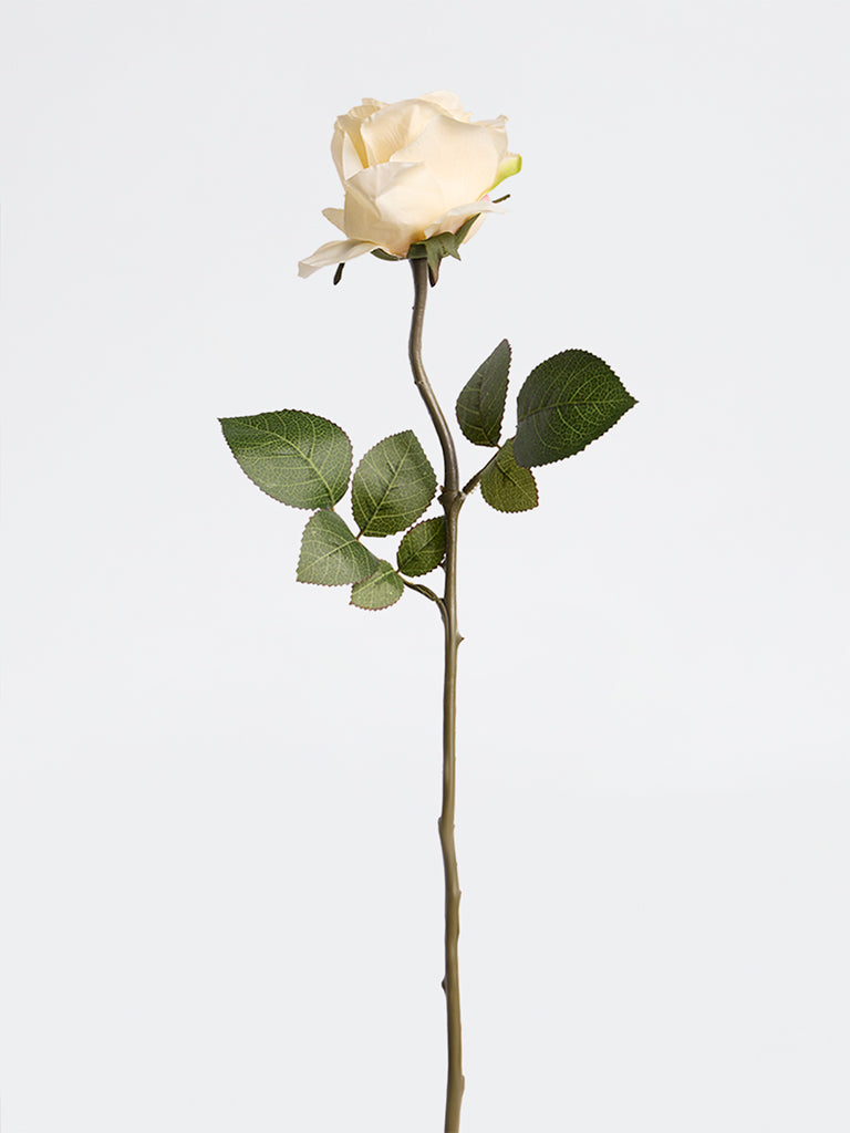Westside Home White Artificial Rose Flower Stem