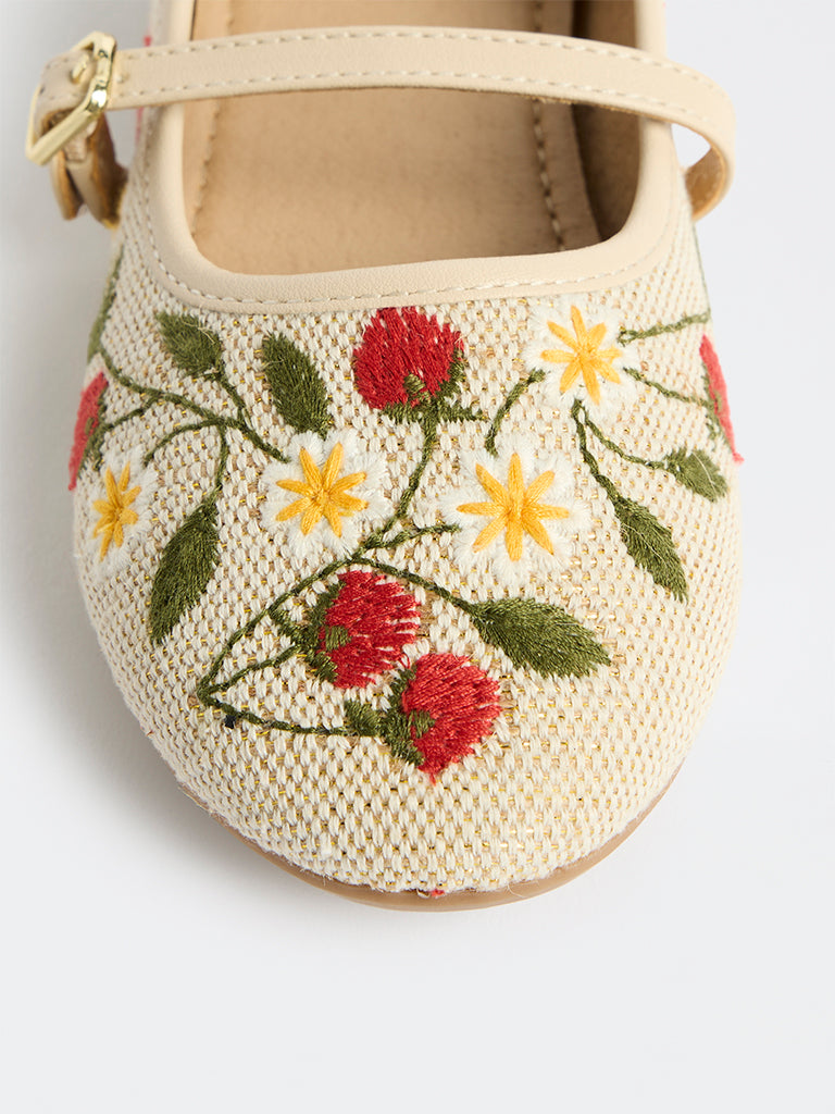 Yellow Beige Mary Jane Shoes