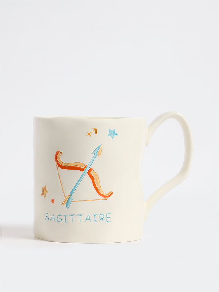 Westside Home Off-White Sagittarius Zodiac Design Mug