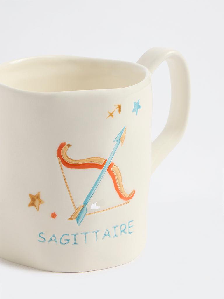 Westside Home Off-White Sagittarius Zodiac Design Mug