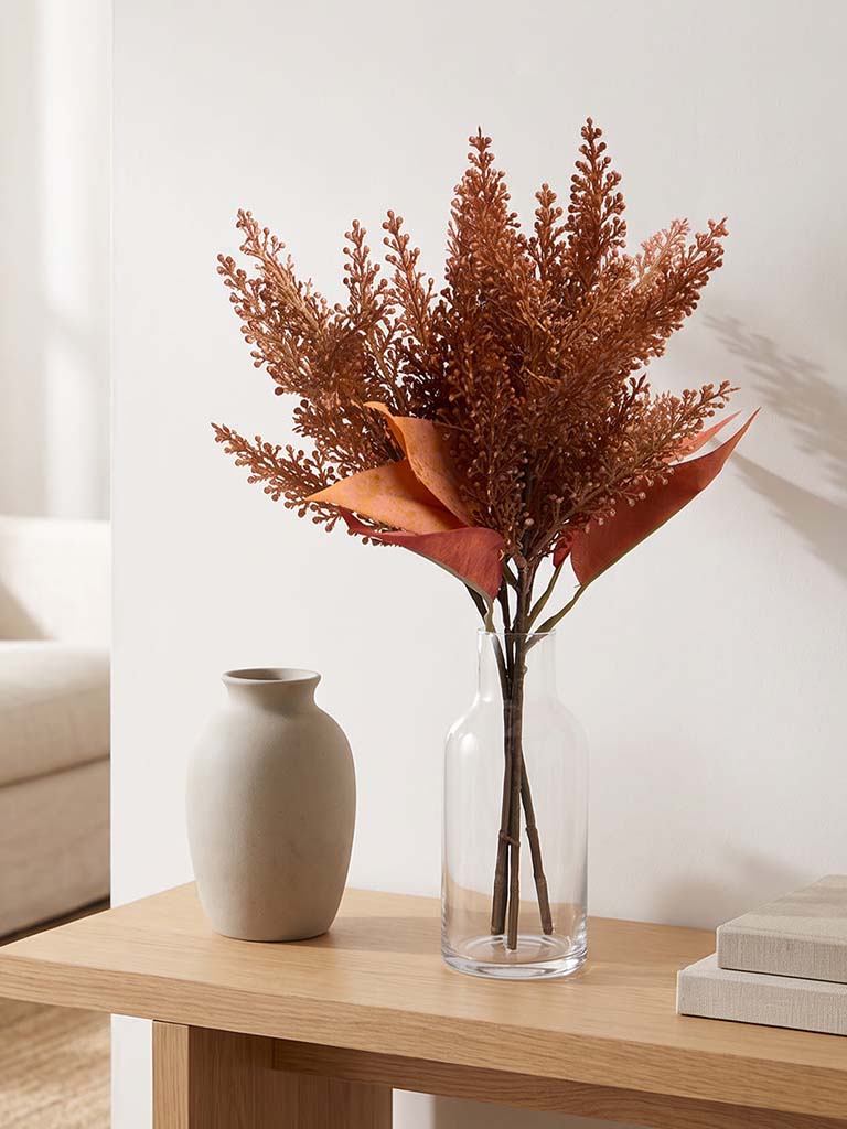 Westside Home Rust Artificial Wheat Bouquet