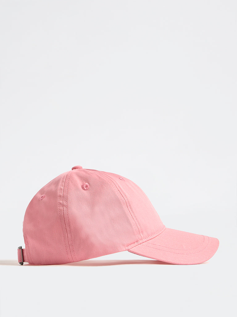Westside Accessories Pink Heart Embroidered Cap
