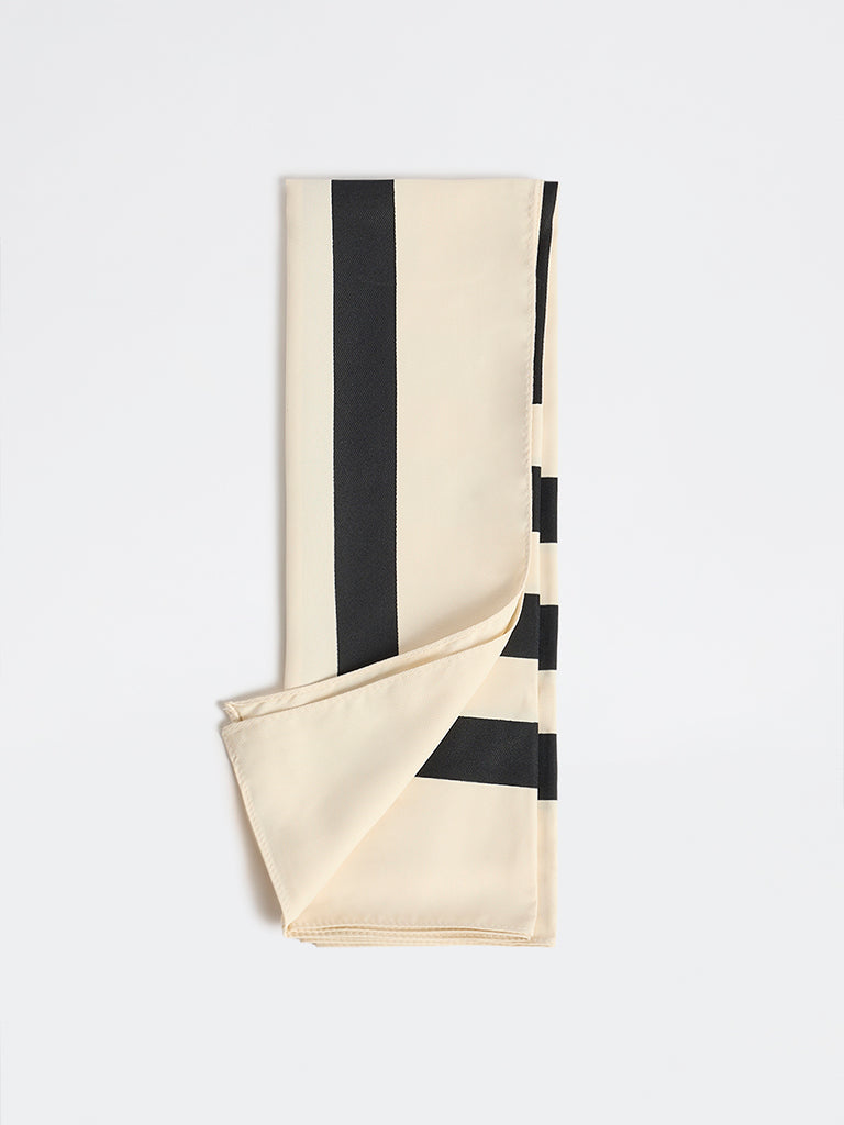 Westside Accessories Off-White Geometric Printed Scarf