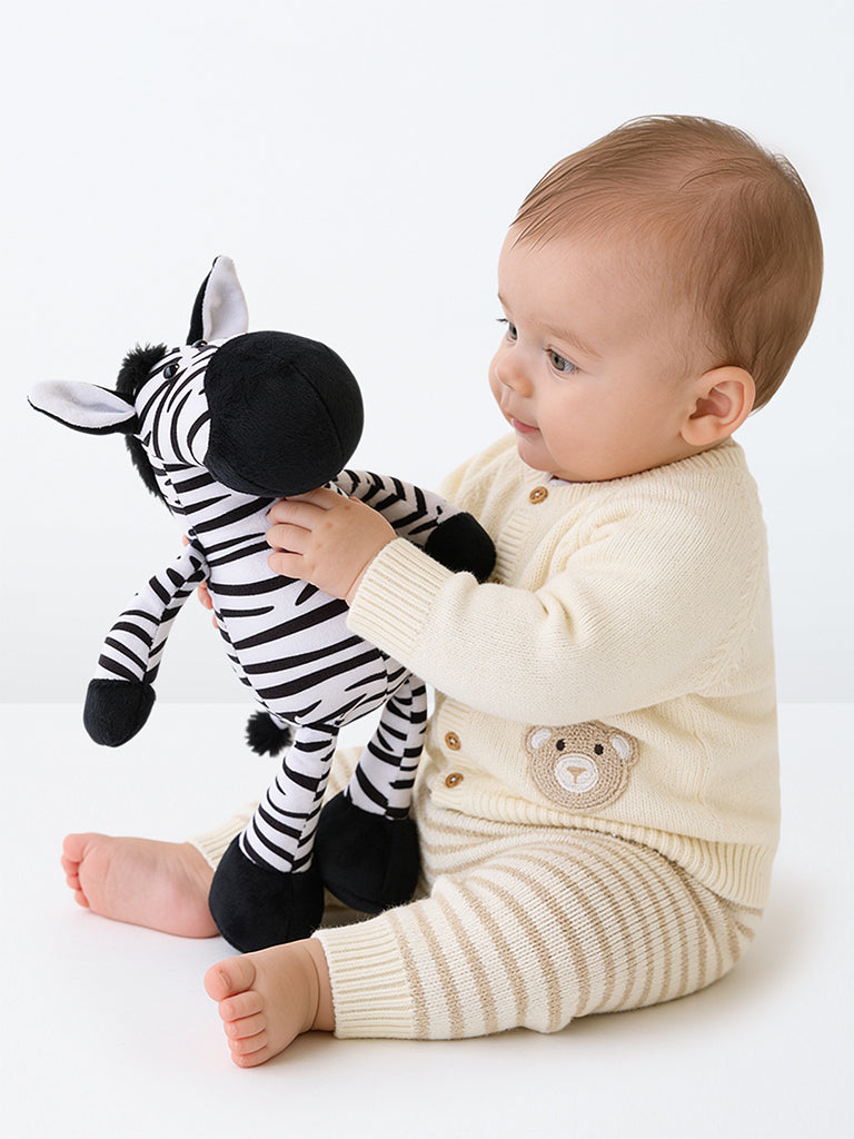 HOP Baby Black Zebra Soft Toy