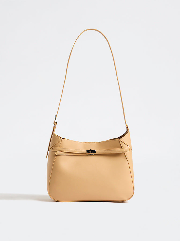 Westside Beige Shoulder Bag with Pouch