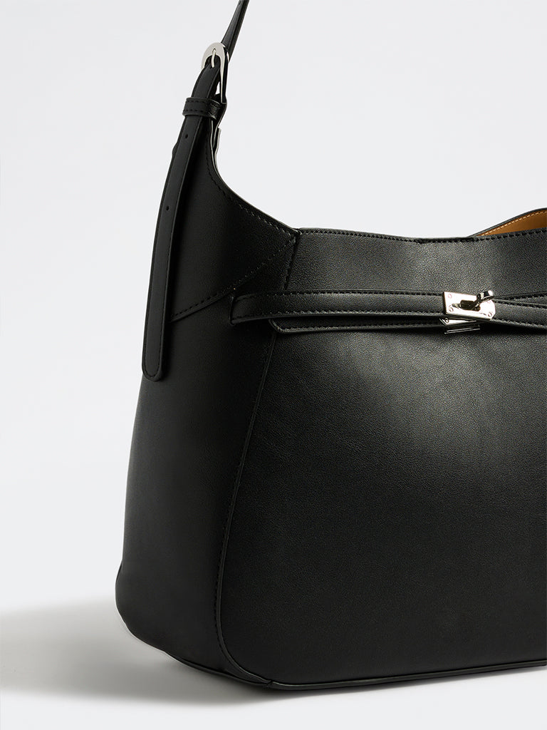 Westside Black Shoulder Bag with Pouch