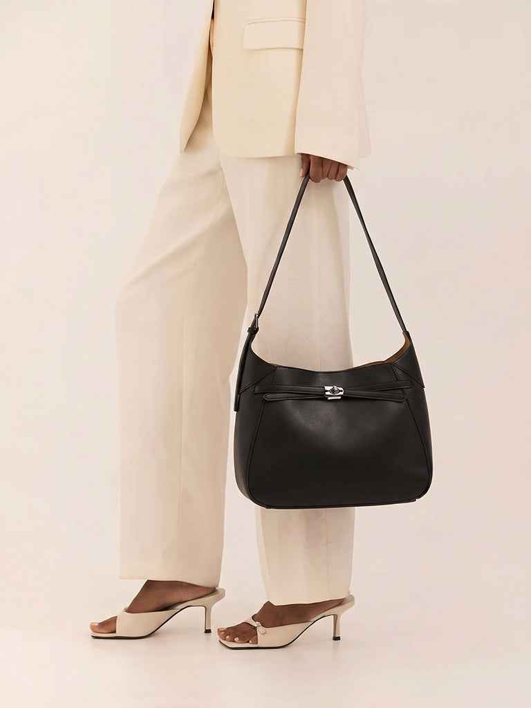 Westside Black Shoulder Bag with Pouch