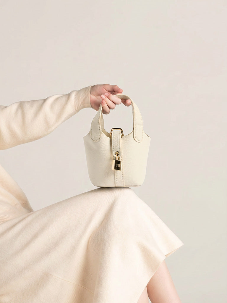 Westside Accessories Off-White Textured Bucket Sling Bag