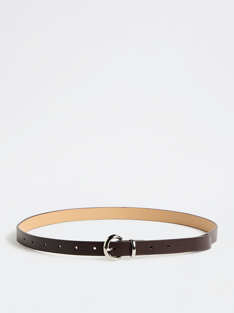 Westside Accessories Dark Brown C-Buckle Belt