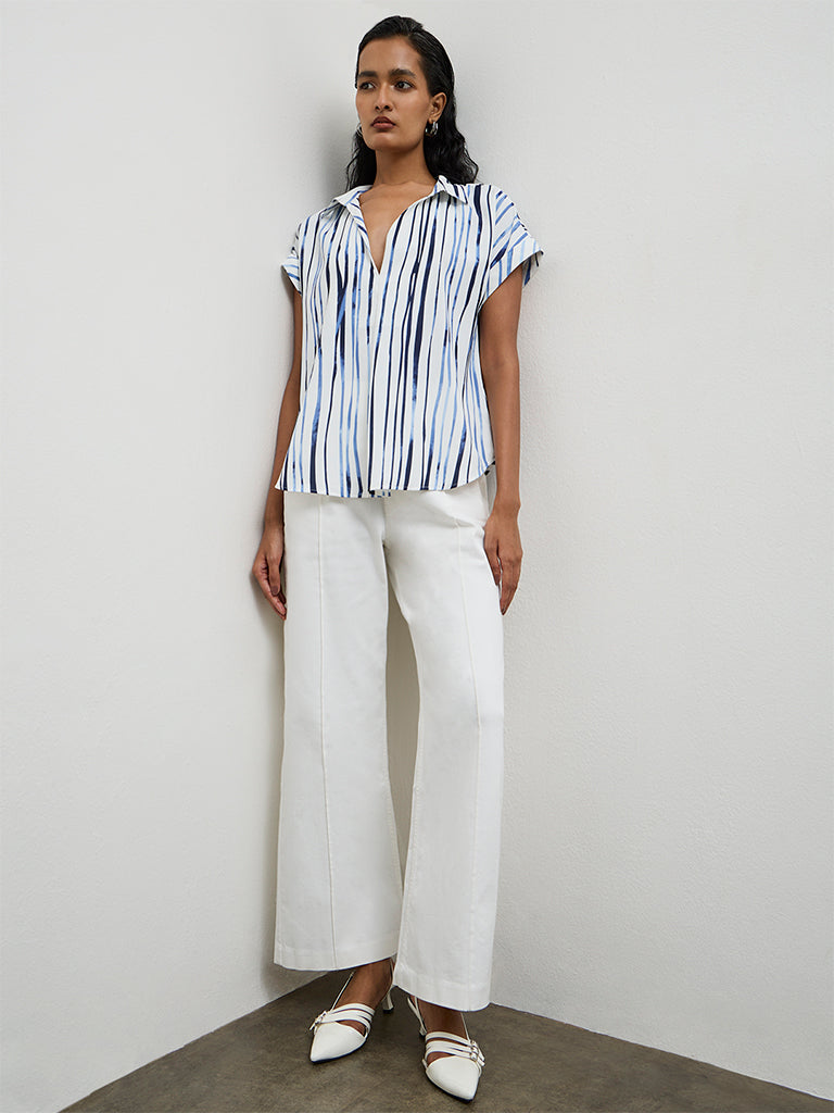 Wardrobe White Striped Blouse