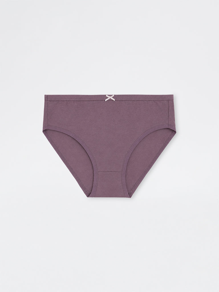 Wunderlove Multicolour Cotton-Blend Hi-Leg Briefs - Pack of 3