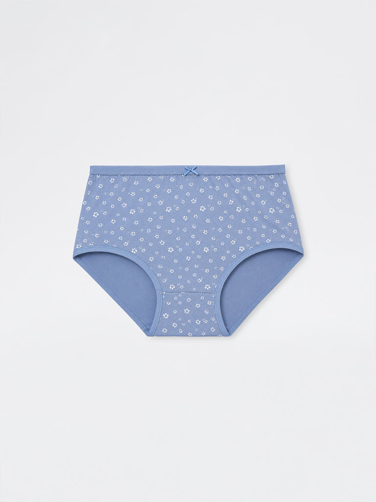 Wunderlove 3-Pack Floral Printed High-Rise Cotton-Blend Briefs