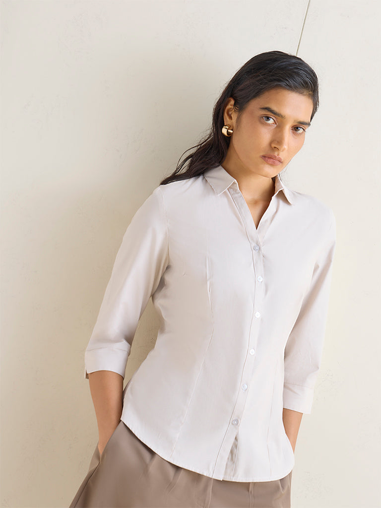 Wardrobe Ivory Striped Shirt