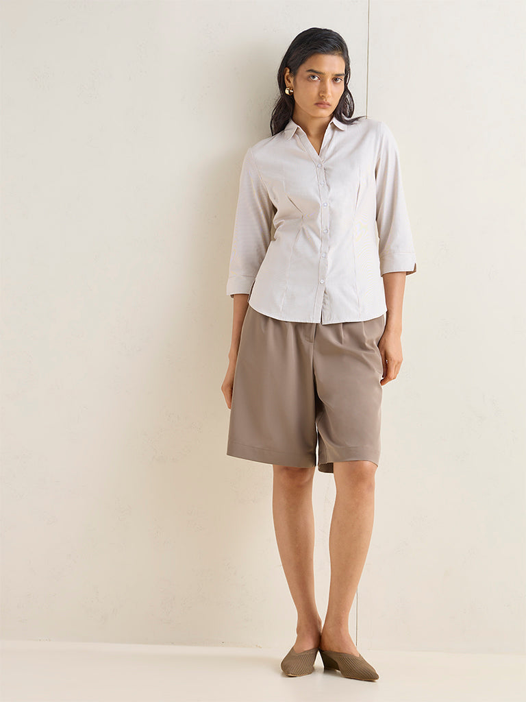 Wardrobe Ivory Striped Shirt