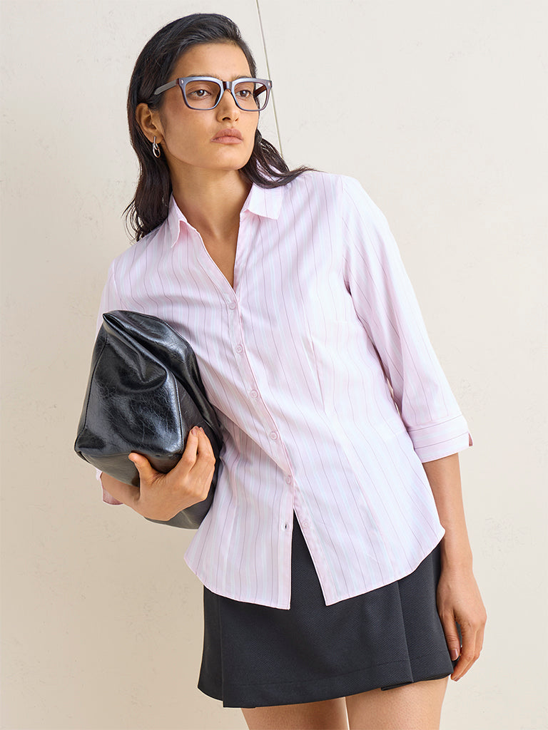 Wardrobe Pink Striped Shirt