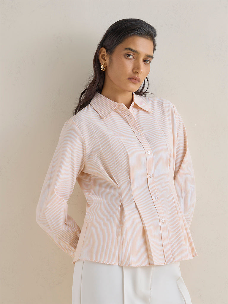 Wardrobe Orange Striped Blouse
