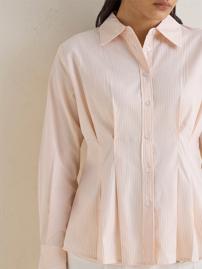 Wardrobe Orange Striped Blouse