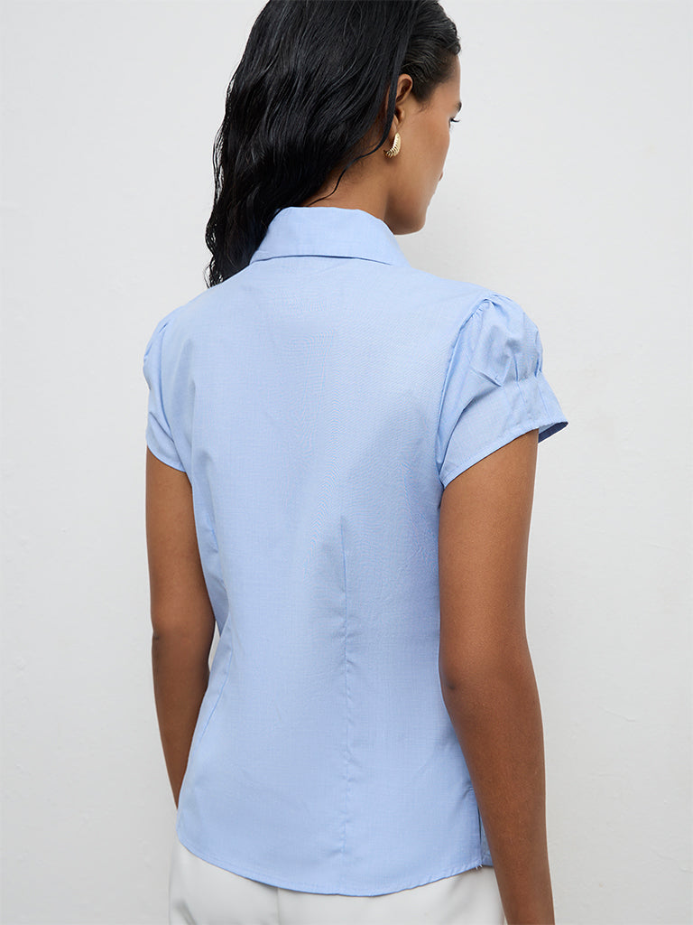 Wardrobe Light Blue Solid Shirt