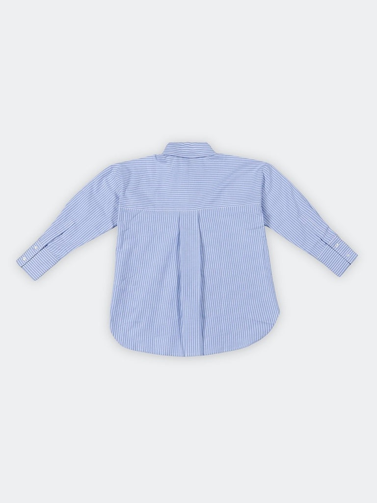 Wardrobe Blue Striped Cotton Shirt