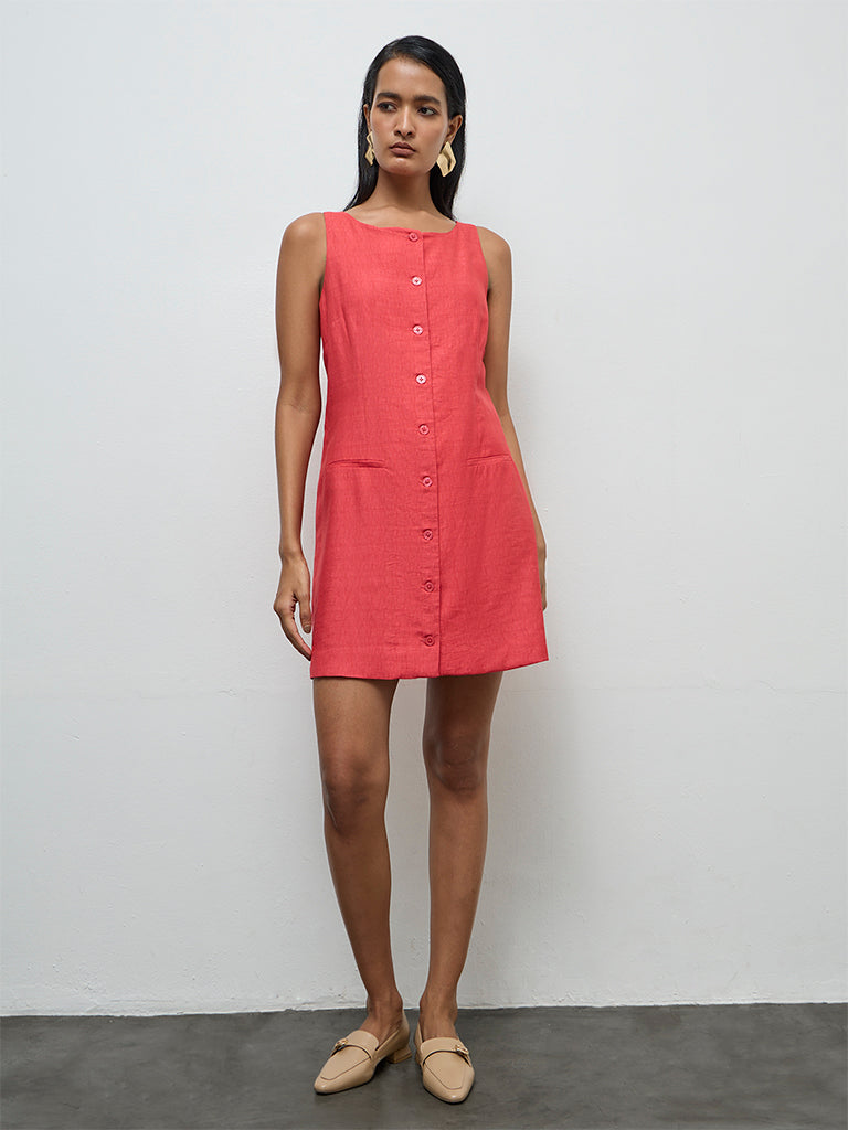 Wardrobe Coral Shift Dress
