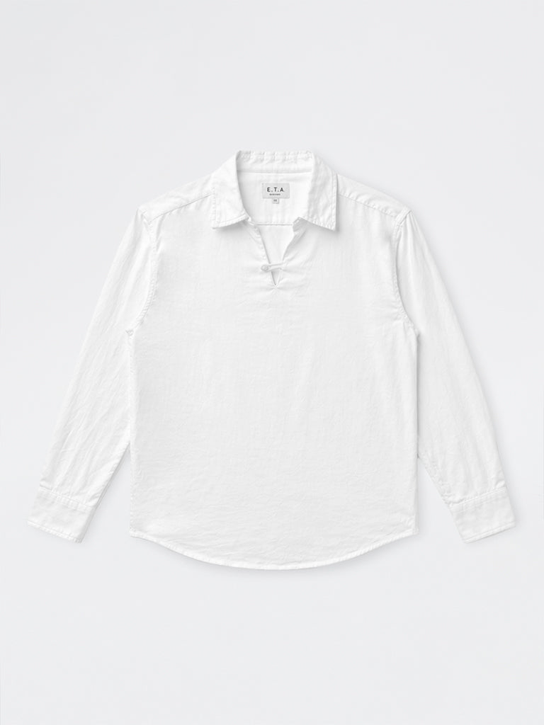 ETA White Relaxed-Fit Cotton-Blend Shirt