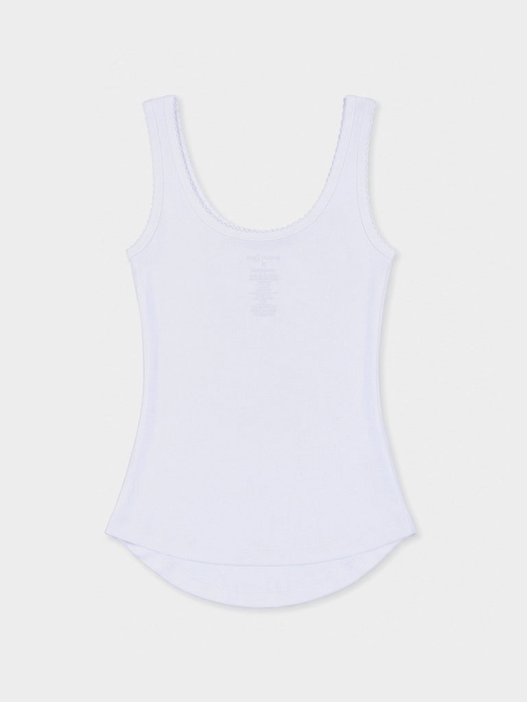 Wunderlove White Solid Cotton Camisole